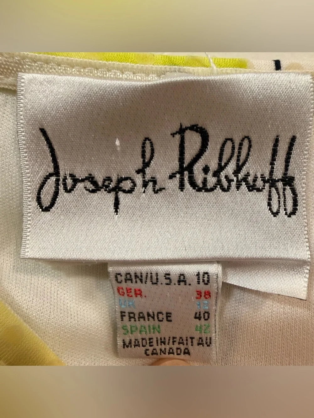 Joseph Ribkoff Abstract Sunrise Multicolor Y2k Women's Cami Tank Top Size 10 - Picture 5 of 6